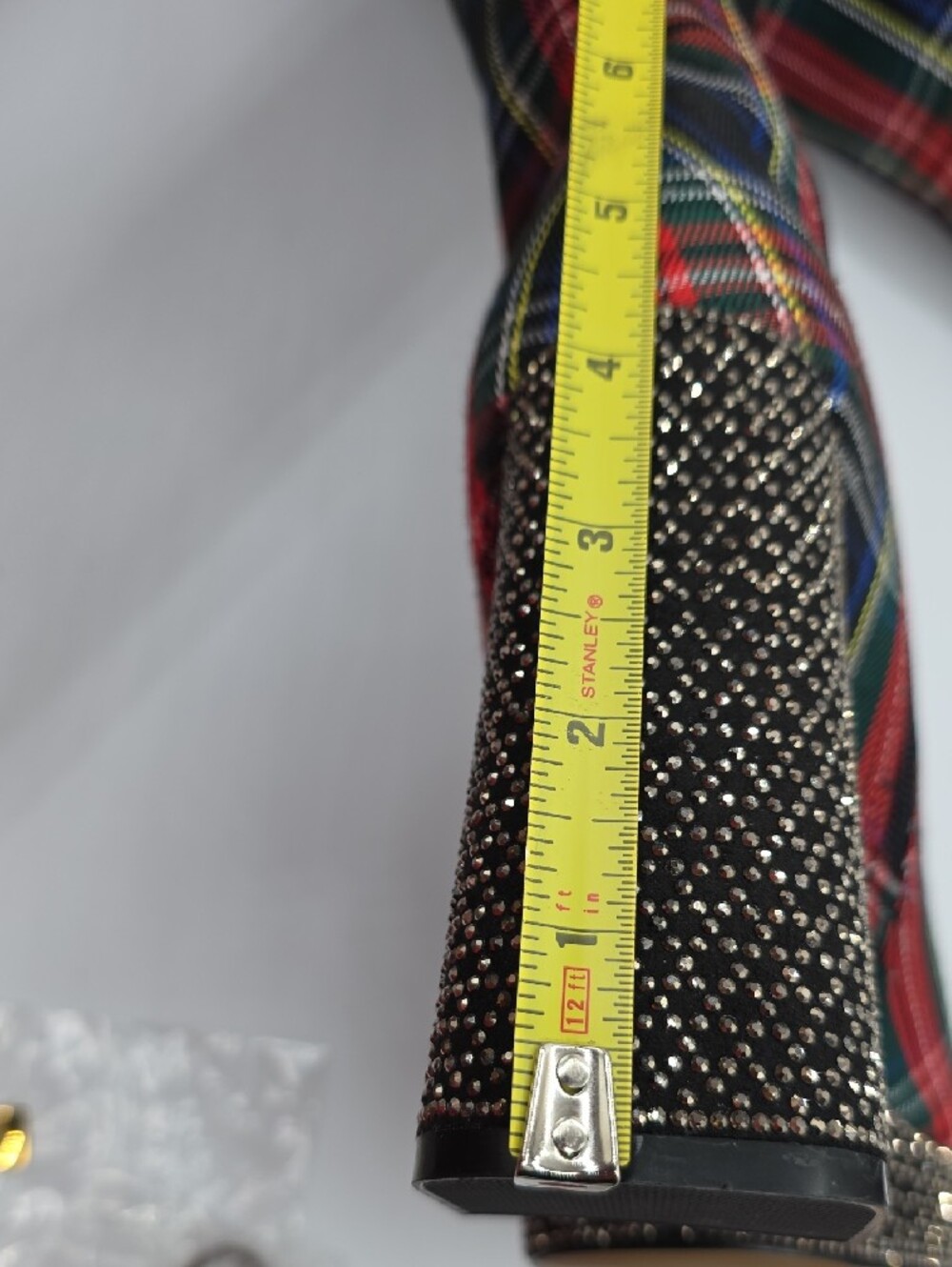 Betsey Johnson Valeria Red & Black Plaid Knee-high Fashion Boots Size 8.5M - Picture 12 of 15